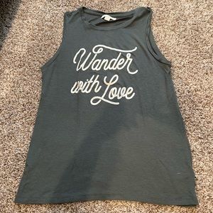 NWOT Spiritual Gangster gray tank top, muscle shirt